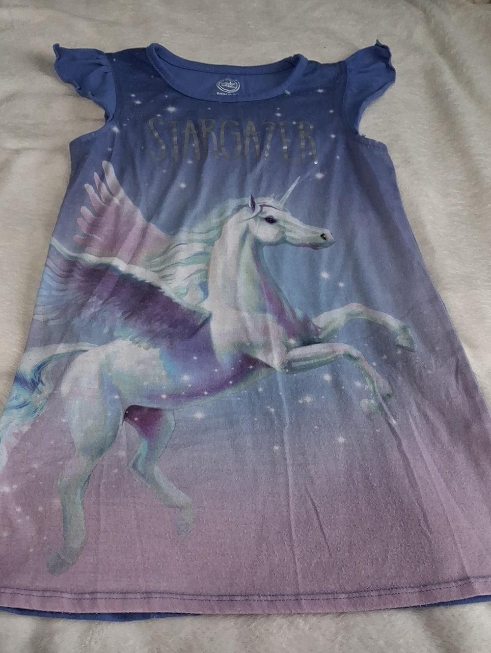 Kids "Stargazer" Unicorn Nightgown - Blue/Purple